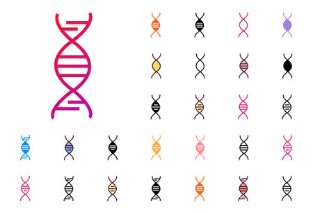 Dna Icon Set Vector Illustrationのイラスト素材