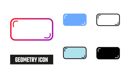 Geometry Icon Set Vector Illustrationのイラスト素材
