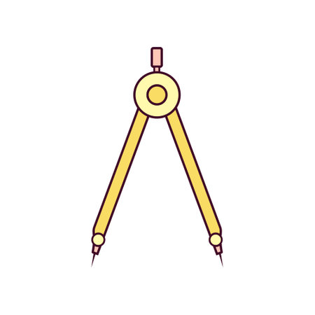 Geometry Icon Vector Illustration. Geometry Lineal Color Iconのイラスト素材