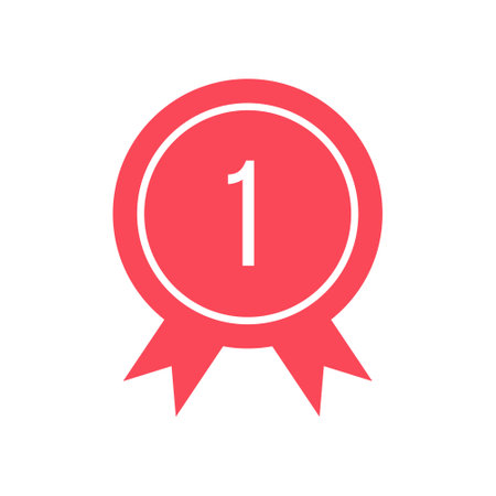 Flat Medal Icon Symbol Vector Illustrationのイラスト素材