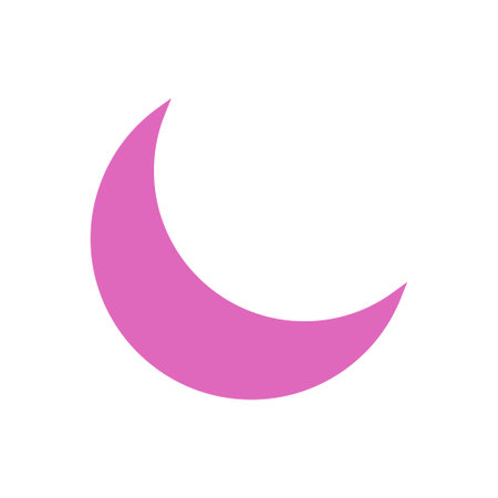 Flat Moon Icon Symbol Vector Illustrationのイラスト素材
