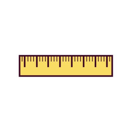 Ruler Icon Vector Illustration. Ruler Lineal Color Iconのイラスト素材