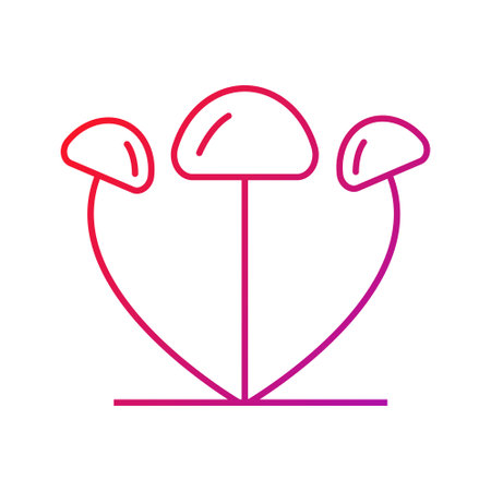 Mushroom Gradient Icon Vector Illustrationのイラスト素材