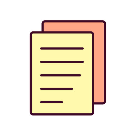 Sheet Icon Vector Illustration. Sheet Lineal Color Iconのイラスト素材
