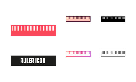 Ruler Icon Set Vector Illustrationのイラスト素材