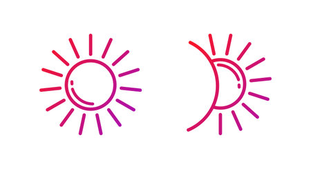 Sun Gradient Icon Vector Illustrationのイラスト素材