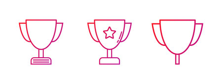 Trophy Gradient Icon Vector Illustrationのイラスト素材
