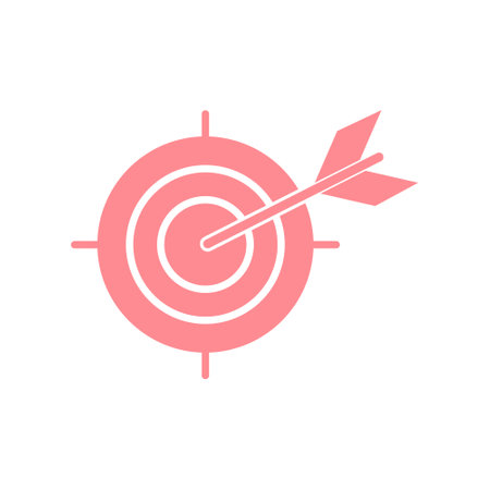 Flat Target Icon Symbol Vector Illustrationのイラスト素材