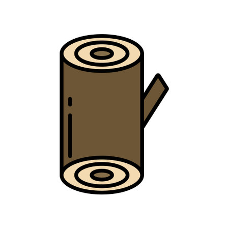 Wood Icon Vector Illustration. Wood Lineal Color Iconのイラスト素材