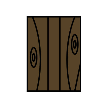 Wood Icon Vector Illustration. Wood Lineal Color Iconのイラスト素材