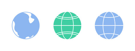 Flat World Icon Symbol Vector Illustrationのイラスト素材