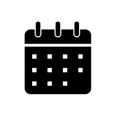 Calendar Icon. Glyph Style Calendar Fill Icon Vector Illustrationのイラスト素材