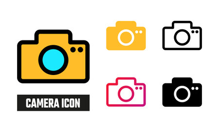 Camera Icon Set Vector Illustrationのイラスト素材