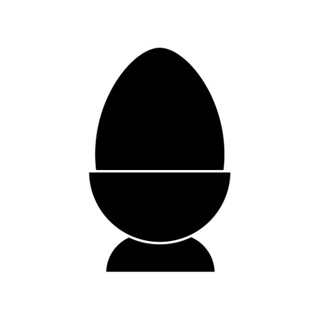 Egg cup Icon. Glyph Style Egg cup Fill Icon Vector Illustrationのイラスト素材