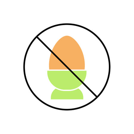 No eggs Icon. No eggs Flat Icon Symbol Vector Illustrationのイラスト素材