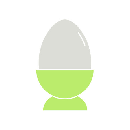 Egg cup Icon. Egg cup Flat Icon Symbol Vector Illustrationのイラスト素材