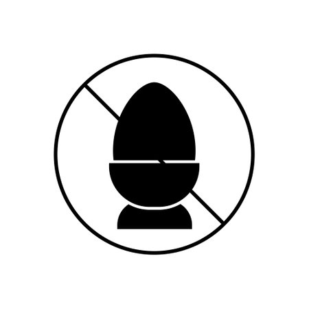 No eggs Icon. Glyph Style No eggs Fill Icon Vector Illustrationのイラスト素材
