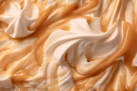Caramel vanilla ice cream texture close upの素材