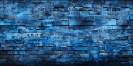 Abstract blue brick wall texture backgroundの素材