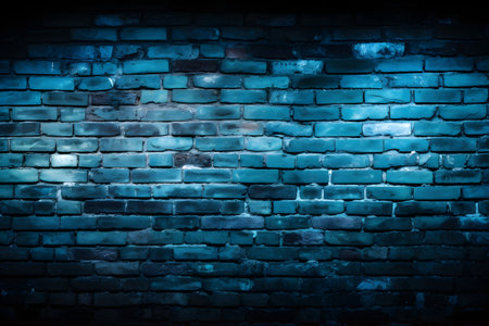 Abstract blue brick wall texture backgroundの素材