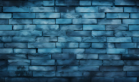 Abstract blue brick wall texture backgroundの素材