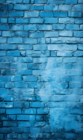 Blue brick wall texture. Abstract background