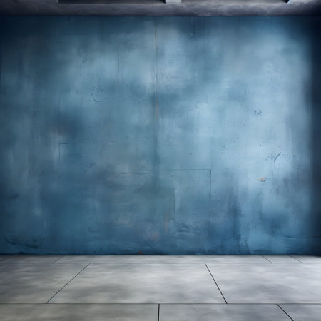 Blue background, Grunge wall textureの素材