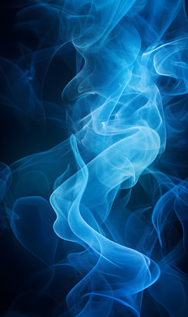 Smoke background, abstract blue smokeの素材