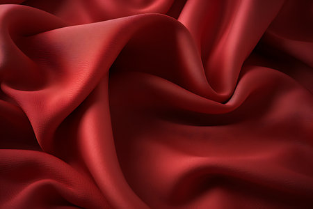 Abstract background of colorful satin fabric wavy foldsの素材