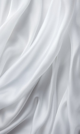 White Fabric Background, Satin Cloth Textureの素材
