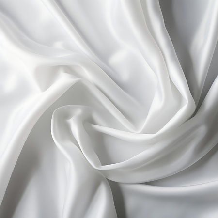White Satin Fabric Texture Backgroundの素材