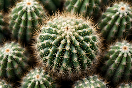 Top view of cactus in the gardenの素材