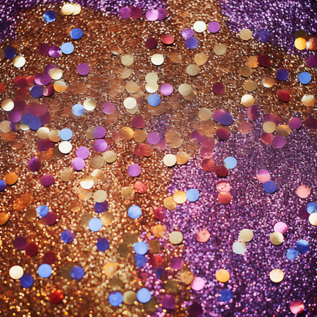 Glitter background with colorful glitter lightsの素材