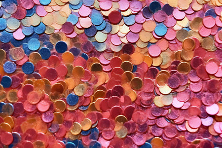 Abstract sequins background. Colorful sequinsの素材