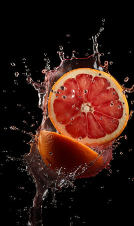Fresh Blood Orange and splash of waterの素材