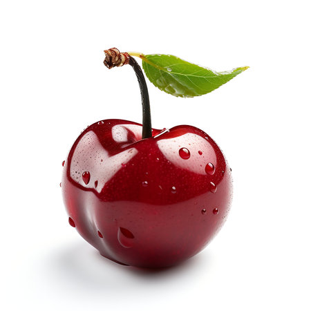 Cherry on white background, Fresh Cherryの素材
