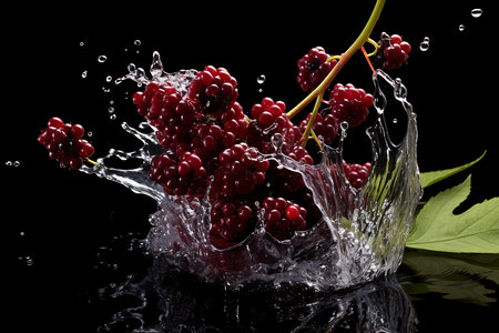 Fresh Elderberry and splash of waterの素材