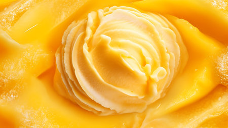Mango ice cream background textureの素材