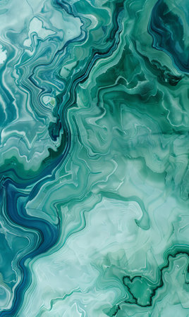 Abstract background of green and blue marble texture. Liquid marble patternの素材