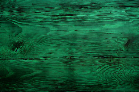 High-resolution image capturing the texture of dark emerald green wood grain. The rustic surface reveals natural patterns, adding depth and character to this timber background.の素材