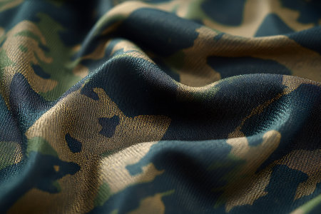 Camouflage Pattern Fabrics, Toned Background for Design or Textureの素材