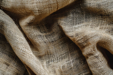 Crumpled white silk fabric as an abstract backgroundの素材