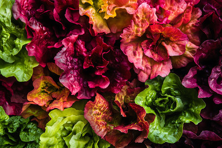 Red and green petals of hydrangea close upの素材
