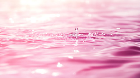 Pink water on abstract bokeh backgroundの素材