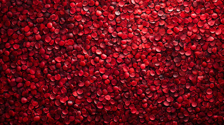 Top View of Red Beans Patterned Background in Flat Lay Compositionの素材