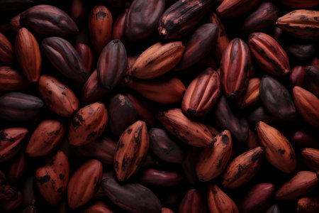 Cacaos background. Fresh Cacaos as backgroundの素材