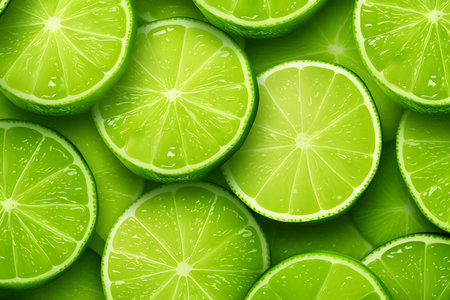 Limes background. Fresh Limes as backgroundの素材