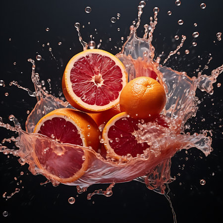 Fresh Blood Orange and splash of waterの素材