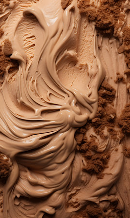 Coffee ice cream texture backgroundの素材