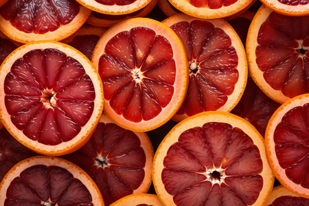 Fresh Blood Oranges as background. Fresh Blood Orangesの素材